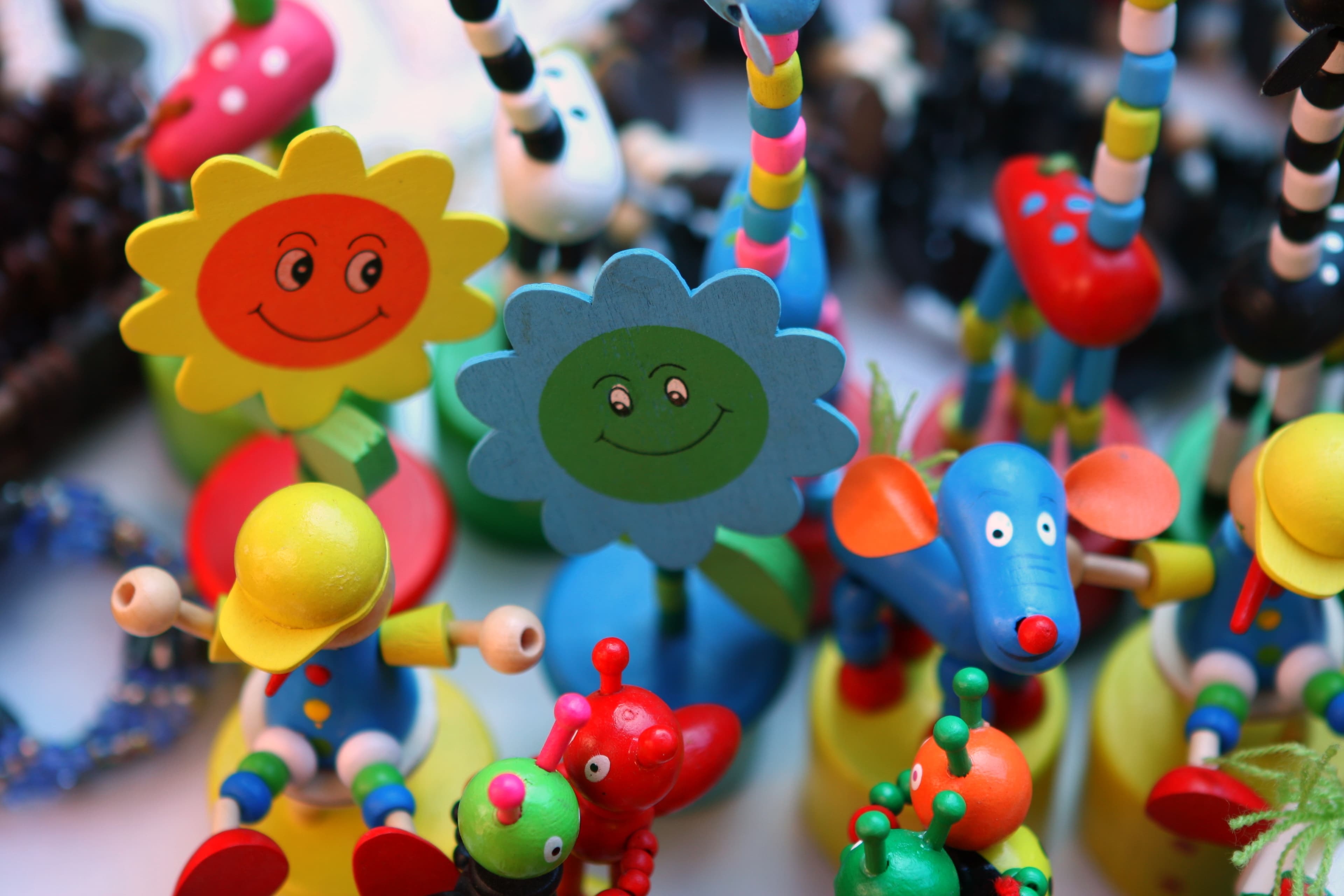 Wooden toys on display at Toybox Ross