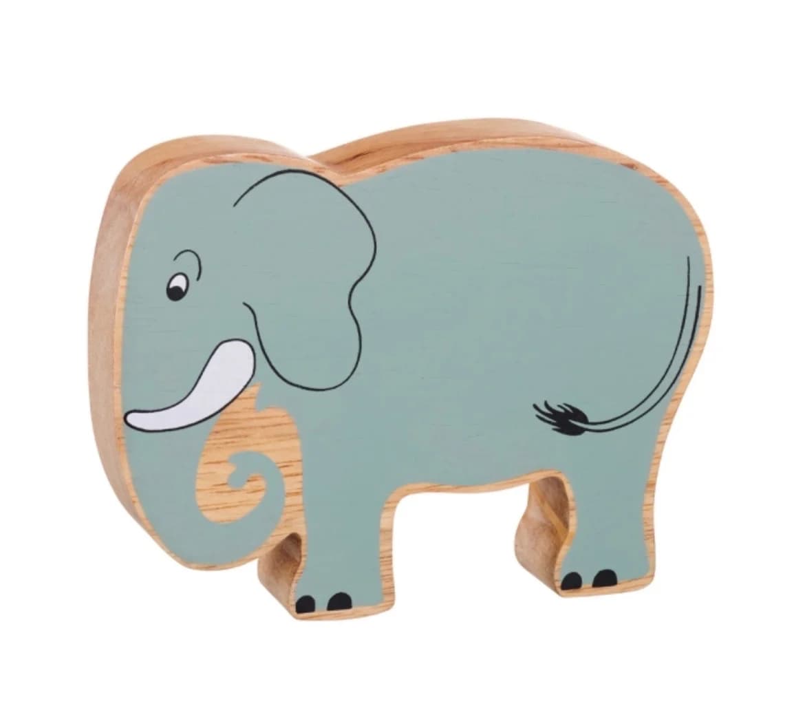 Wooden Elephant Figure